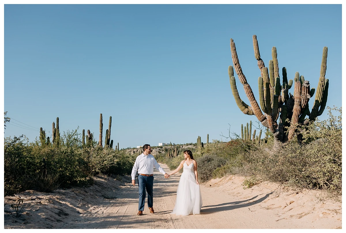Los Cabos photographer La Ventana elopement Elopement among cacti in Baja — Los Cabos photographer