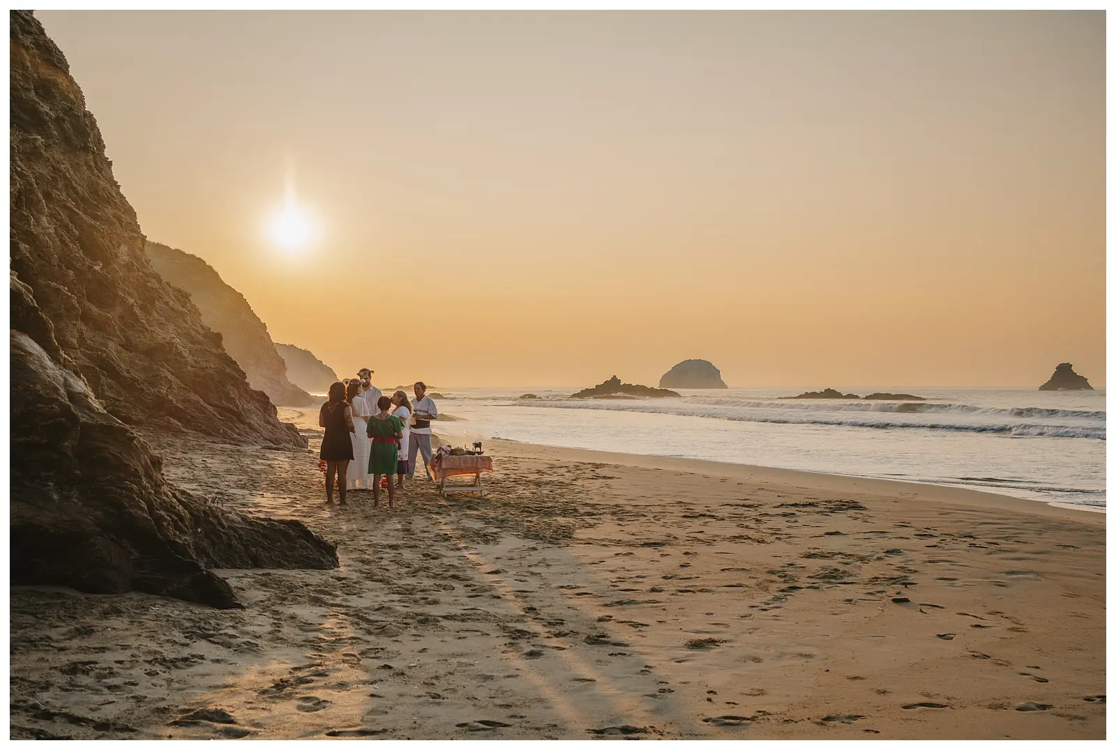 sunrise wedding ceremony in Oaxaca coast
